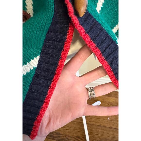 Vintage 80s/90s Eagle Eye Sweater Vest Football Hand Knit Size M - Picture 7 of 8